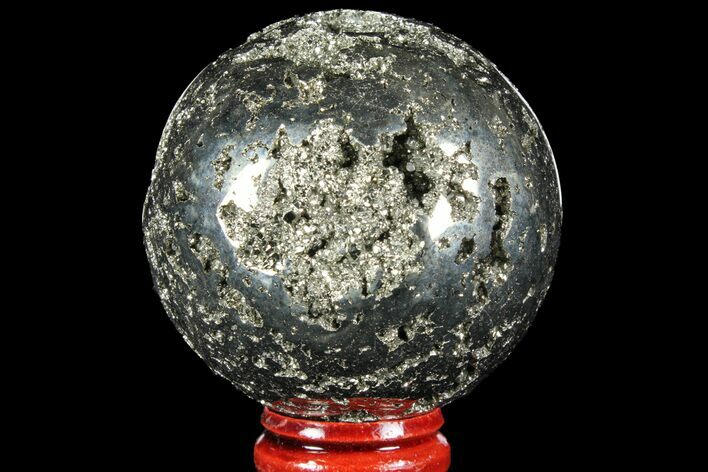 Polished Pyrite Sphere - Peru #97980